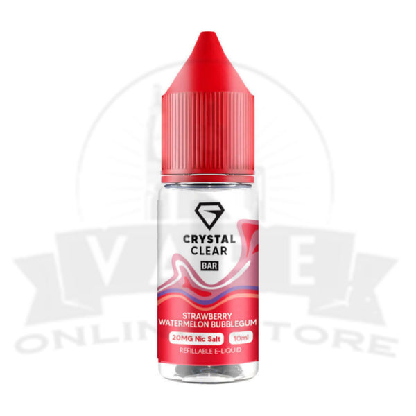 Crystal Clear Strawberry Watermelon Bubblegum 10ml Nic Salt